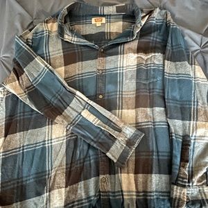 Men’s Big and Tall Flannel Long Sleeve Shirt